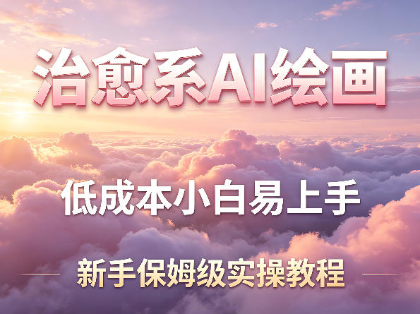 治愈系AI绘画提示词项目，低成本小白易上手，每天10分钟，新手保姆级实操教程-小创项目网