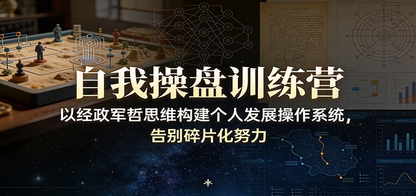 自我操盘训练营：以经政军哲思维构建个人发展操作系统，告别碎片化努力-小创项目网