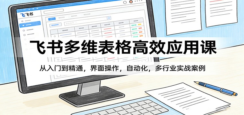 飞书多维表格高效应用课:从入门到精通,界面操作,自动化,多行业实战案例-小创项目网