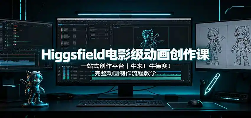 Higgsfield电影级动画创作课：一站式创作平台，牛来！牛德赛！完整动画制作流程教学-小创项目网