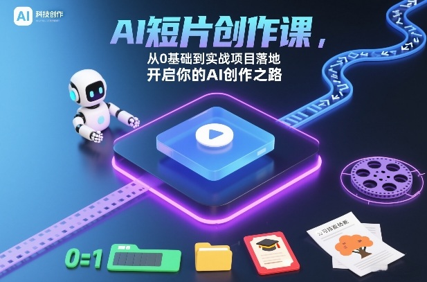 AI短片创作课，从0基础到实战项目落地，开启你的AI创作之路(更新)-小创项目网