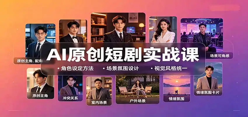 AI原创短剧实战课：从零搭建短剧创作全流程，批量产出可上线剧本-小创项目网