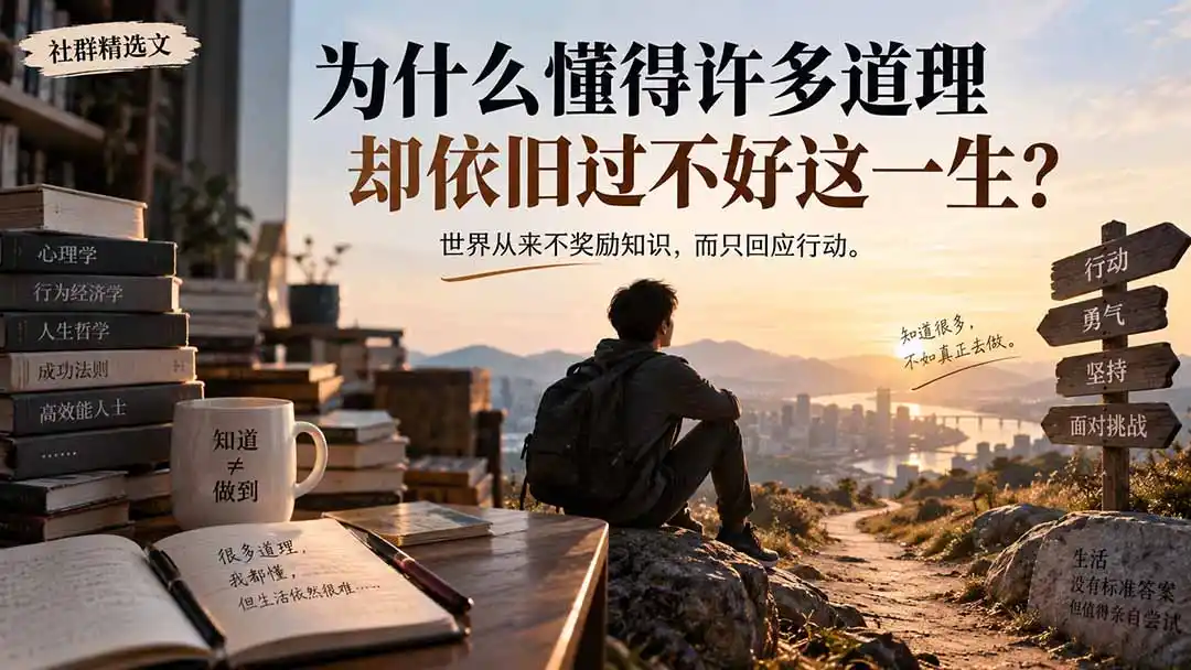 社群精选文：为什么懂得许多道理却依旧过不好这一生？-小创项目网