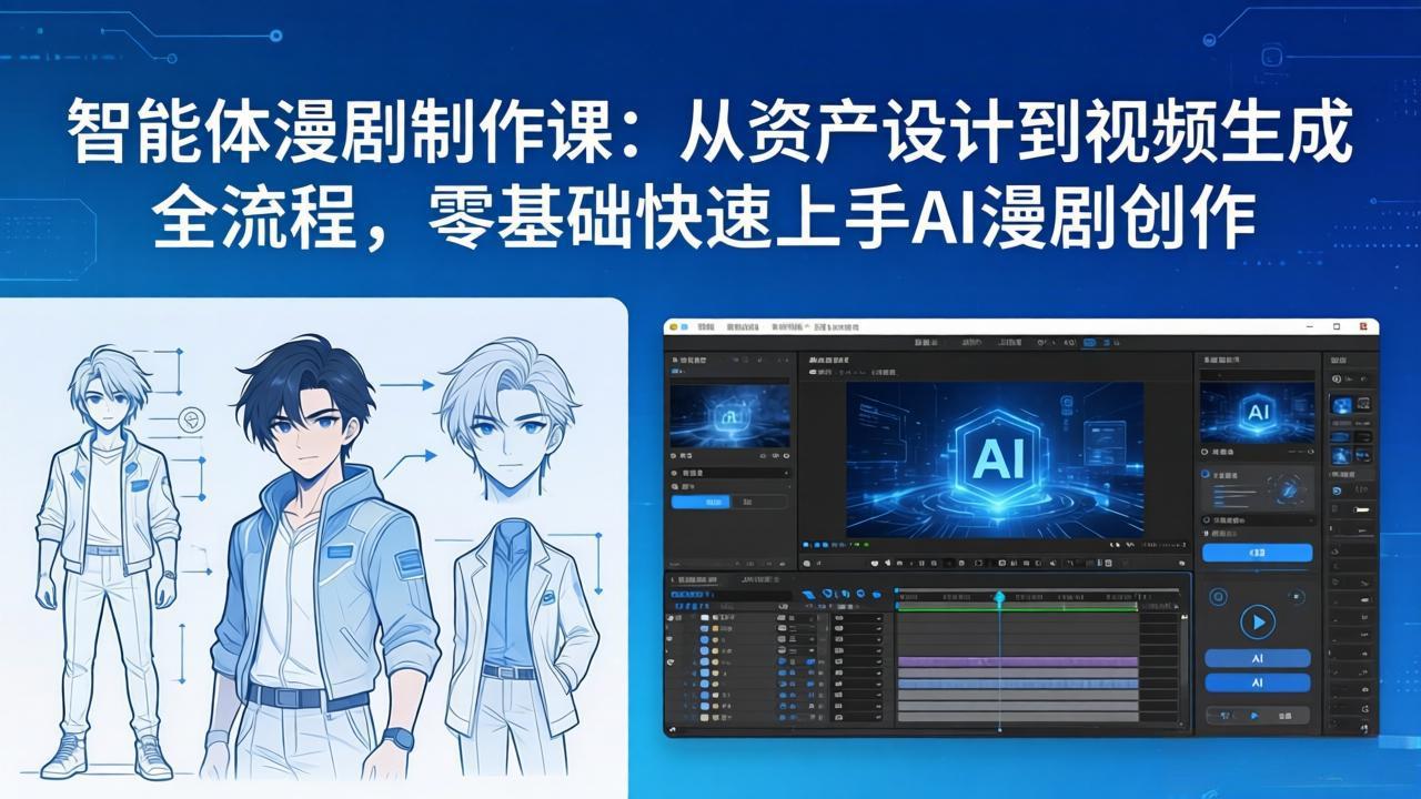智能体漫剧制作课：从资产设计到视频生成全流程，零基础快速上手AI漫剧创作-小创项目网