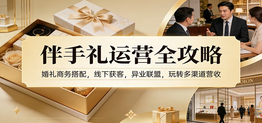 伴手礼运营全攻略：婚礼商务搭配，线下获客，异业联盟，玩转多渠道营收-小创项目网