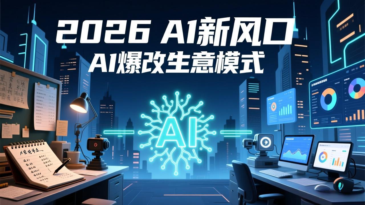 2026年AI创富新风口，用人工智能爆改你的生意模式，从短视频到直播全面降本增效抢占先机-小创项目网