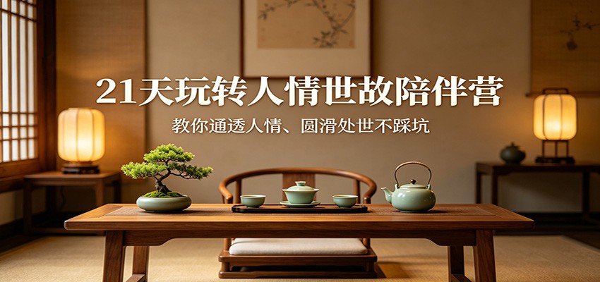 21天玩转人情世故陪伴营：教你通透人情、圆滑处世不踩坑-小创项目网