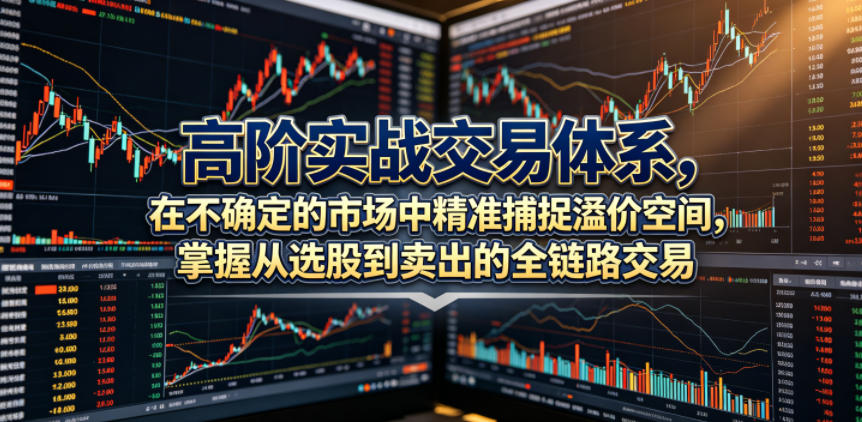 高阶实战交易体系，在不确定的市场中精准捕捉溢价空间，掌握从选股到卖出的全链路交易心法(更新6月)-小创项目网