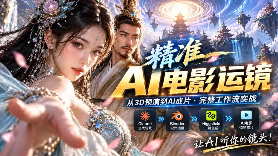 AI视频终于能精准运镜了！Claude+Blender+Higgsfield免费插件实测-小创项目网