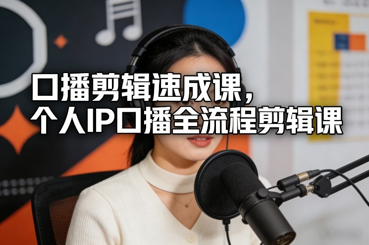 口播剪辑速成课，个人IP口播全流程剪辑课-小创项目网