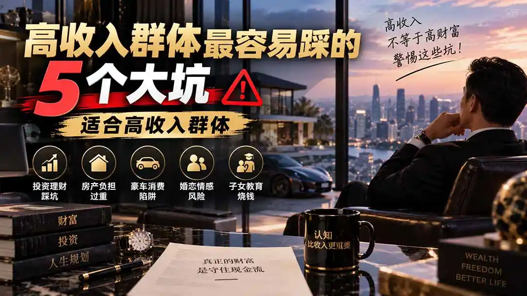 付费文章：高收入群体最容易踩的5个大坑，适合高收入群体-小创项目网