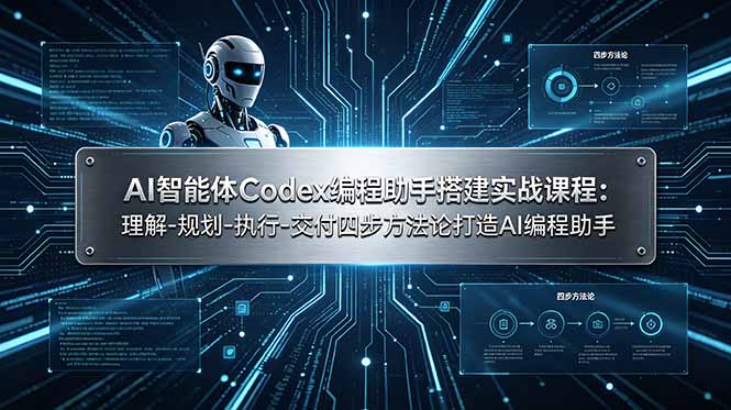 AI智能体Codex编程助手搭建实战课程：理解-规划-执行-交付四步方法论打造AI编程助手-小创项目网