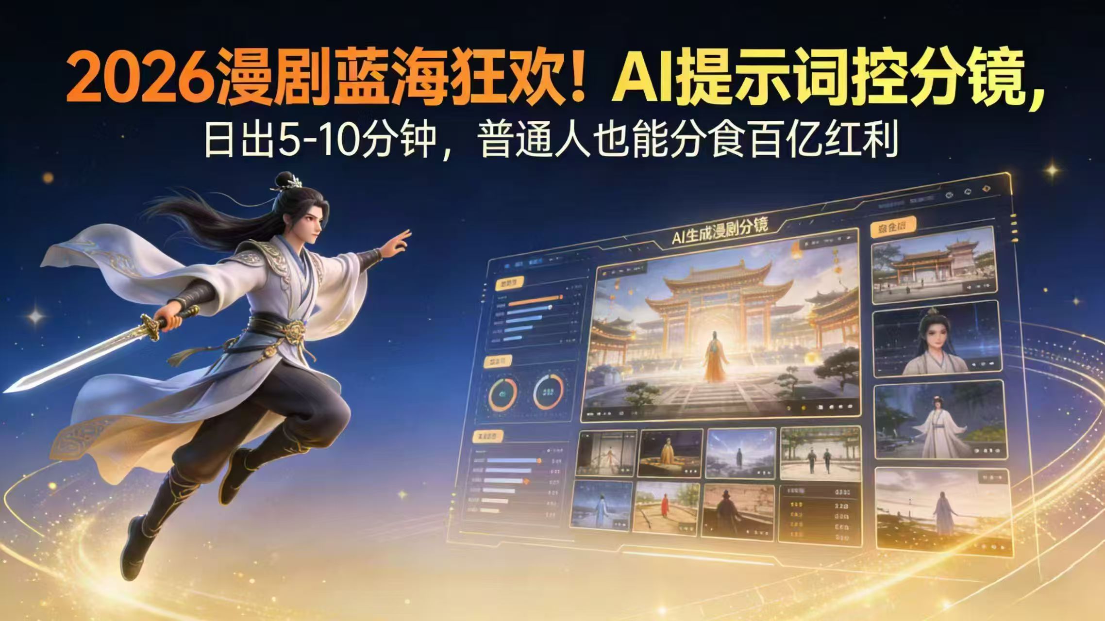 2026漫剧红利实锤！ AI 提示词控分镜， 普通人也能轻松月入过万-小创项目网