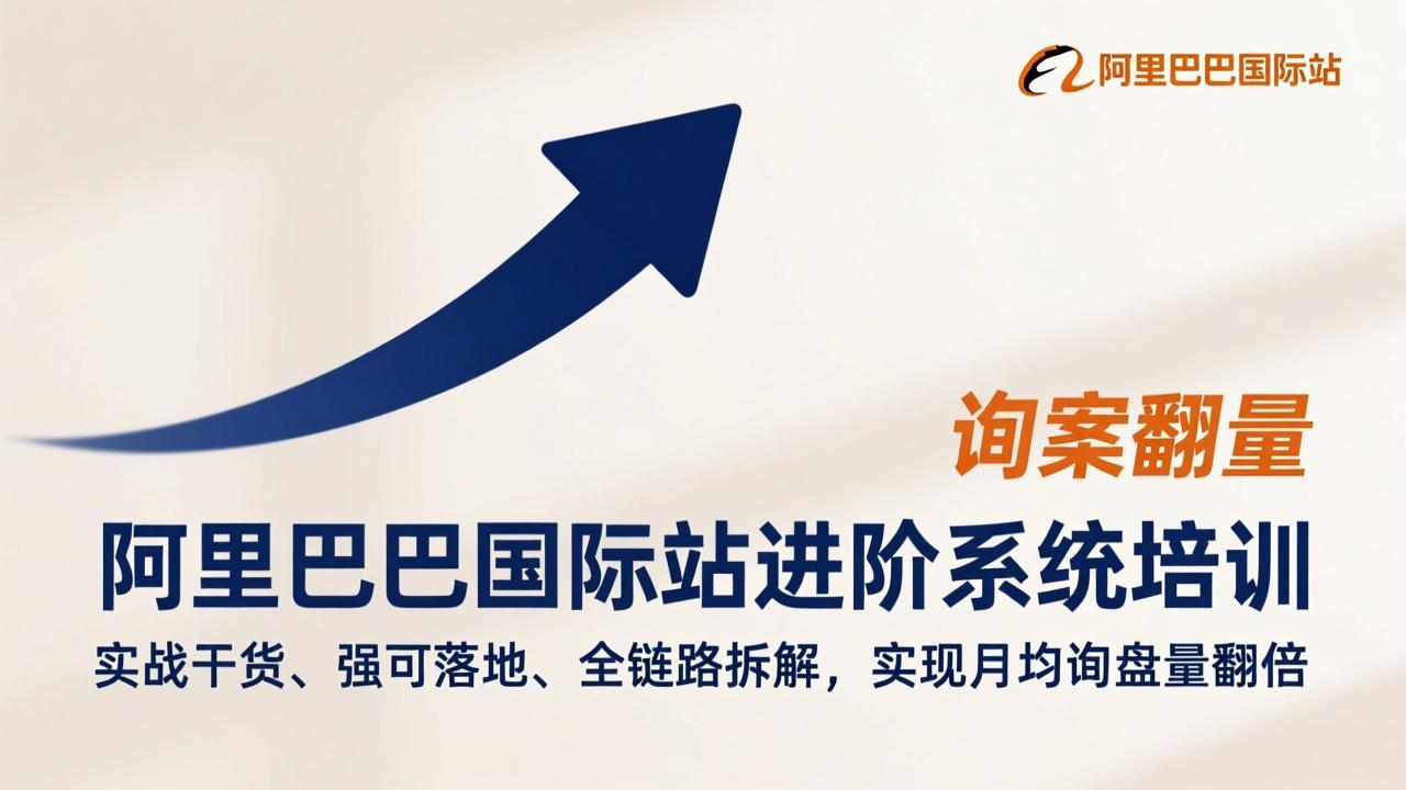 阿里巴巴国际站进阶系统培训，实战干货、强可落地、全链路拆解，实现月均询盘量翻倍-小创项目网