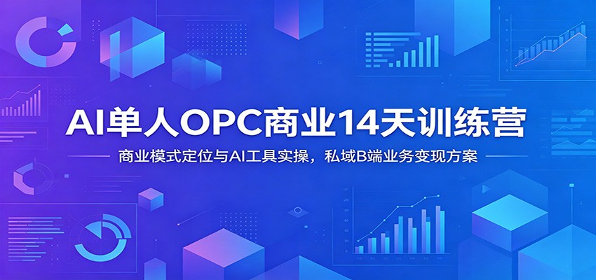 AI单人OPC商业14天训练营：商业模式定位与AI工具实操，私域B端业务变现方案-小创项目网