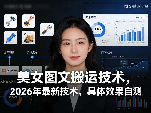 美女图文搬运技术，2026年最新技术，具体效果自测-小创项目网