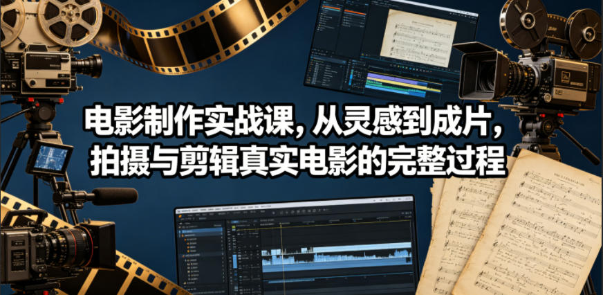 电影制作实战课，从灵感到成片，拍摄与剪辑真实电影的完整过程【原创双语字幕】-小创项目网