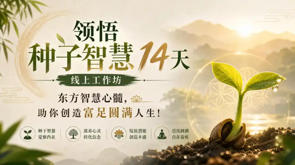 鹿大米领悟种子智慧14天线上工作坊，东方智慧心髓，助你创造富足圆满人生！-小创项目网