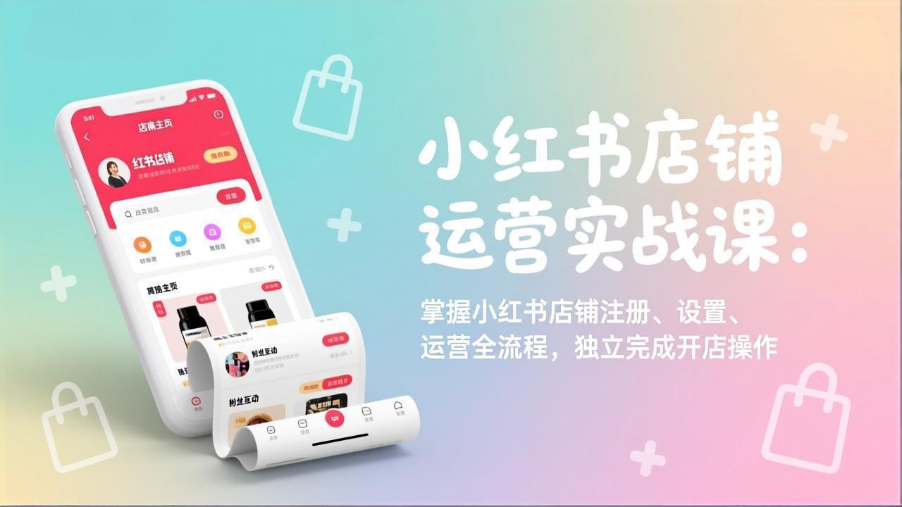 小红书店铺运营实战课：掌握小红书店铺注册、设置、运营全流程，独立完成开店操作-小创项目网