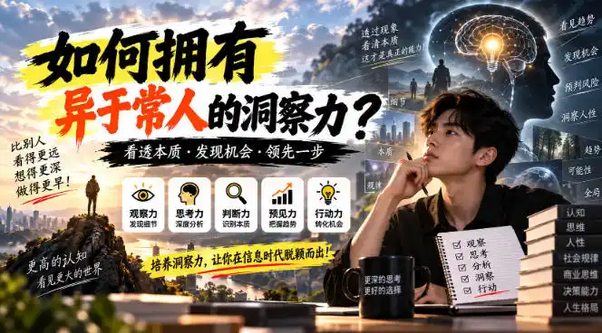 某公众号付费文章：如何拥有异于常人的洞察力？-小创项目网