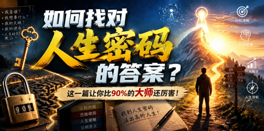 付费文章：如何找对人生密码的答案？这一篇让你比90%的大师还厉害！-小创项目网