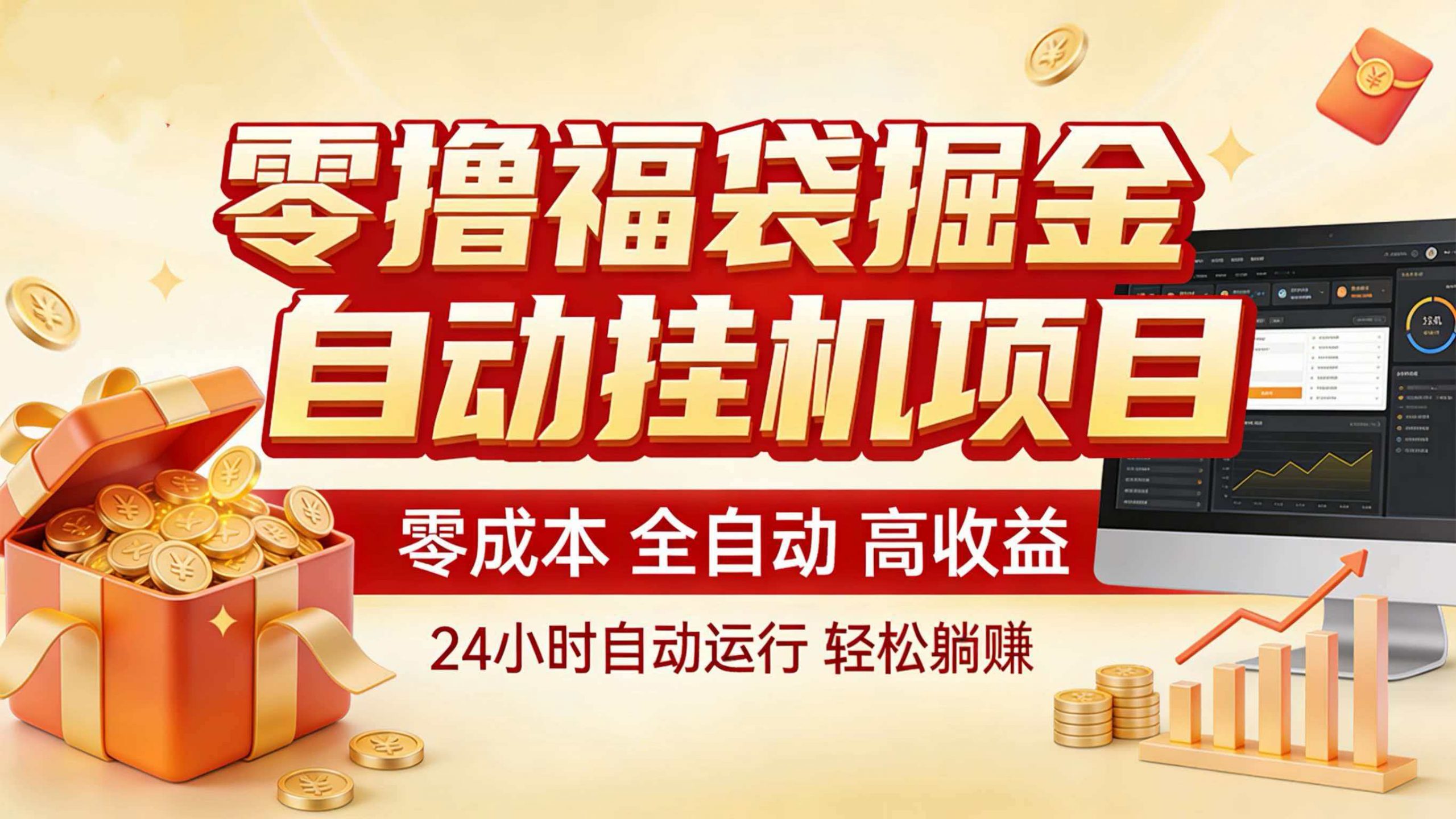 零撸福袋掘金！全自动挂机躺赚，新手也能上手-小创项目网