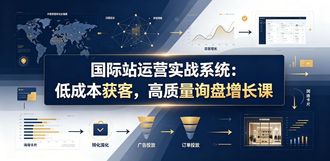 国际站运营实战系统：低成本获客，高质量询盘增长课(更新26年)-小创项目网
