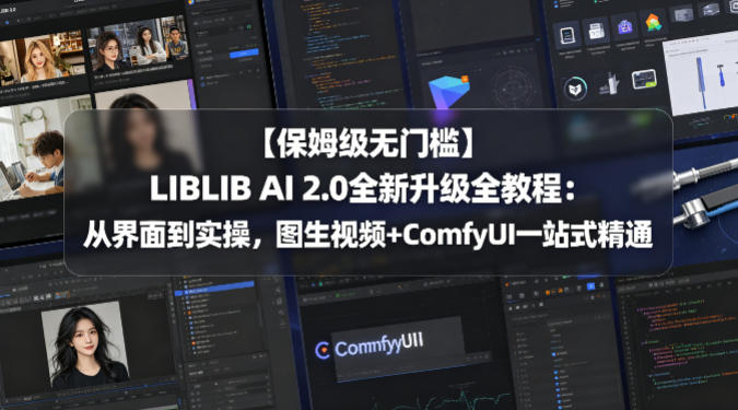 【保姆级无门槛】LIBLIB AI 2.0全新升级全教程：从界面到实操，图生视频+ComfyUI一站式精通-小创项目网