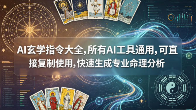 AI玄学指令大全，所有AI工具通用，可直接复制使用，快速生成专业命理分析-小创项目网