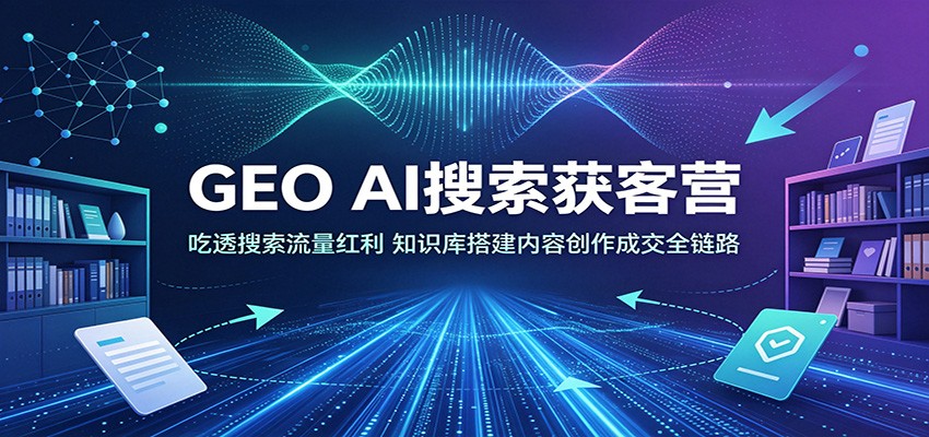 GEO AI搜索获客营:吃透搜索流量红利,知识库搭建内容创作成交全链路-小创项目网