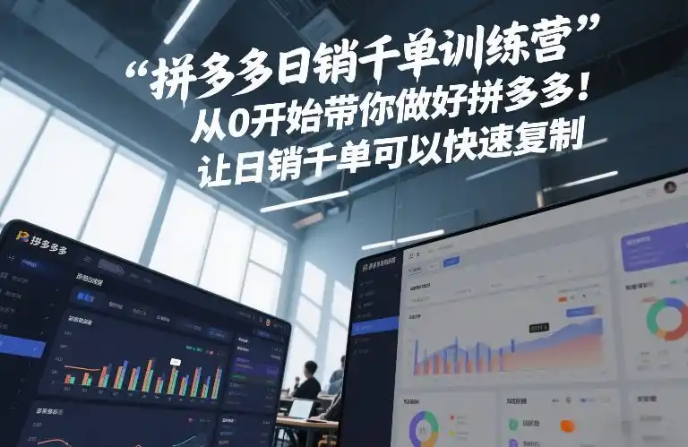 拼多多日销千单训练营，从0开始带你做好拼多多，让日销千单可以快速复制(更新26年9月)-小创项目网