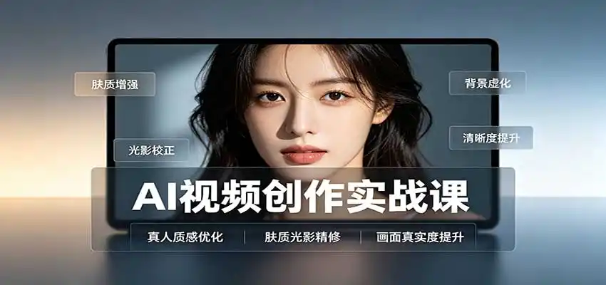 AI视频创作实战课：人物面部情绪调试，真人质感优化，提示词模板与变现方向-小创项目网
