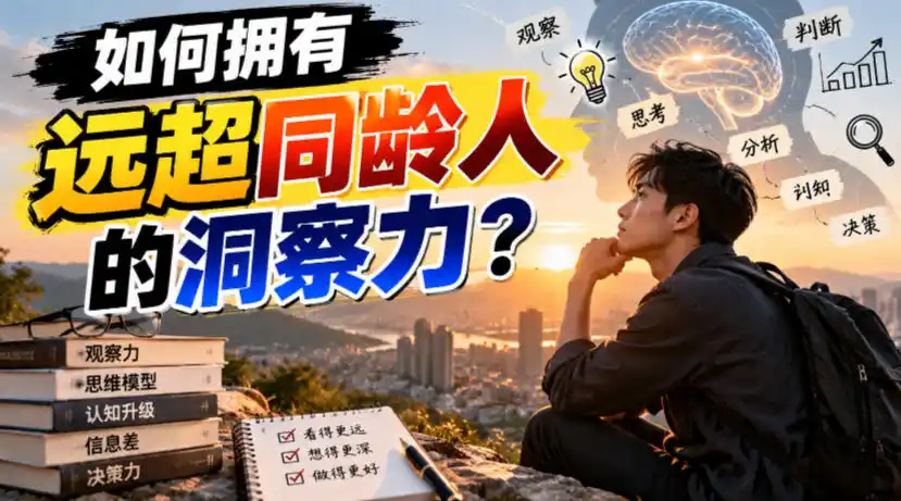 付费文章：如何拥有远超同龄人的洞察力？-小创项目网