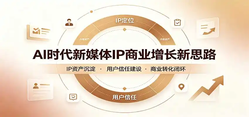 AI时代新媒体IP商业增长新思路：摒弃复杂运营套路，用极简思维打通获客路径-小创项目网